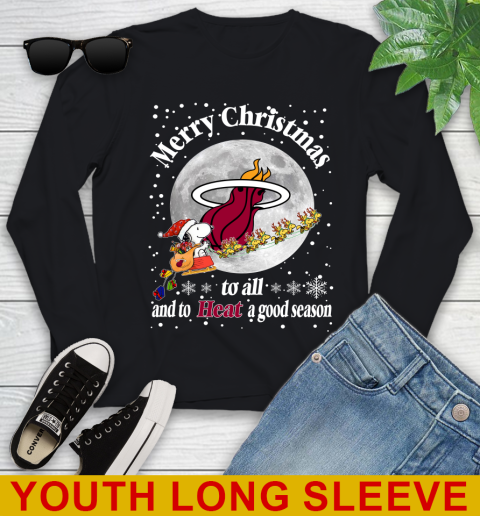 Miami Heat Merry Christmas To All And To Heat A Good Season NBA Basketball Sports Youth Long Sleeve