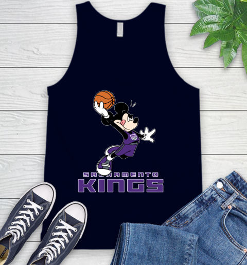 NBA Basketball Sacramento Kings Cheerful Mickey Mouse Shirt Tank Top 3
