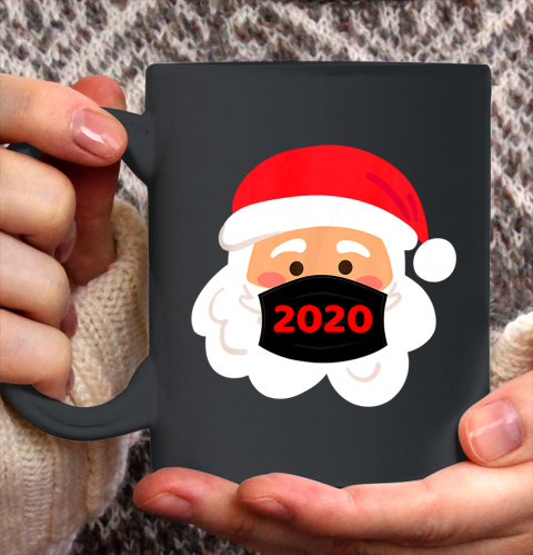Santa Wearing Mask Quarantine Christmas 2020 Ceramic Mug 11oz
