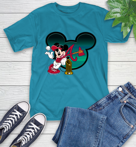 MLB Atlanta Braves The Commissioner's Trophy Mickey Mouse Disney T-Shirt 8