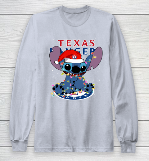Texas Rangers MLB noel stitch Baseball Christmas Long Sleeve T-Shirt 4