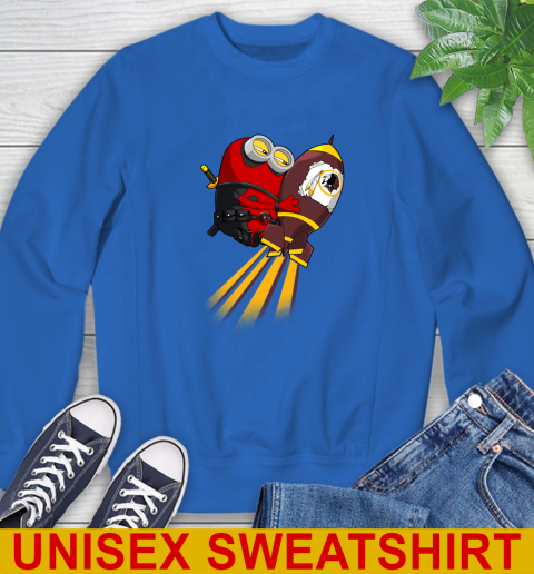 NFL Football Washington Redskins Deadpool Minion Marvel Shirt Sweatshirt 11