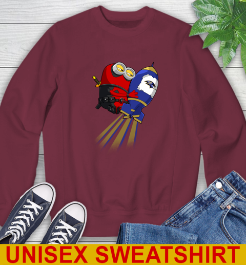 NFL Football Baltimore Ravens Deadpool Minion Marvel Shirt Sweatshirt 6