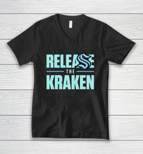Release The Kraken T Shirt – Seattle Kraken V-Neck T-Shirt