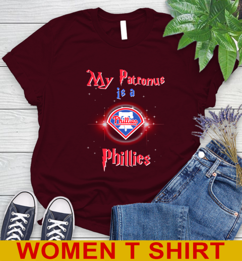 MLB Baseball Harry Potter My Patronus Is A Philadelphia Phillies Women's T-Shirt 6