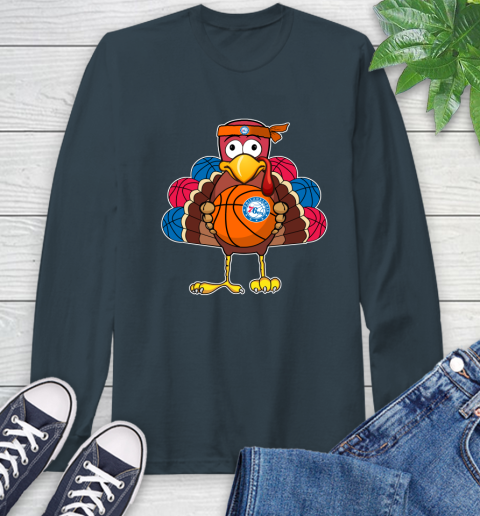 Philadelphia 76ers Turkey thanksgiving day Long Sleeve T-Shirt 8