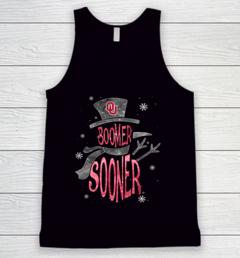 Oklahoma Sooners Christmas Snowman Tank Top