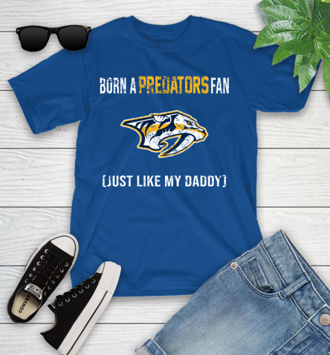 NHL Nashville Predators Hockey Loyal Fan Just Like My Daddy Shirt Youth T-Shirt 10