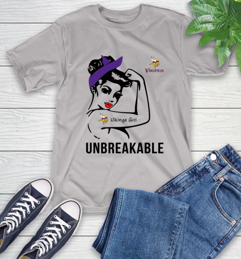 NFL Minnesota Vikings Girl Unbreakable Football Sports T-Shirt 12