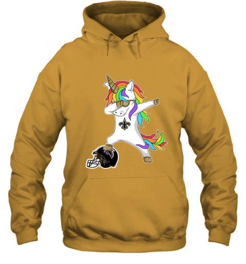 Football Dabbing Unicorn Steps On Helmet New Orleans Saints Hoodie