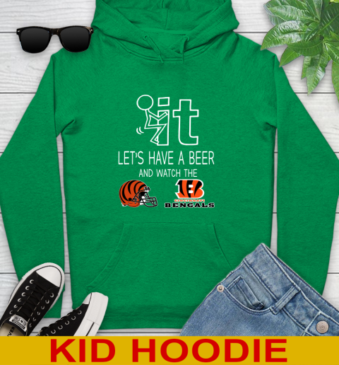 Cincinnati Bengals Football NFL Let's Have A Beer And Watch Your Team Sports Youth Hoodie 8