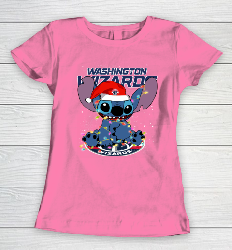 Washington Wizards NBA noel stitch Basketball Christmas Women's T-Shirt 9