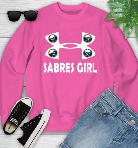 NHL Buffalo Sabres Girl Under Armour Hockey Sports Youth Sweatshirt 6