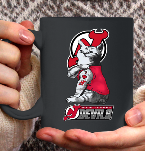 NHL My Cat Loves New Jersey Devils Hockey Ceramic Mug 11oz
