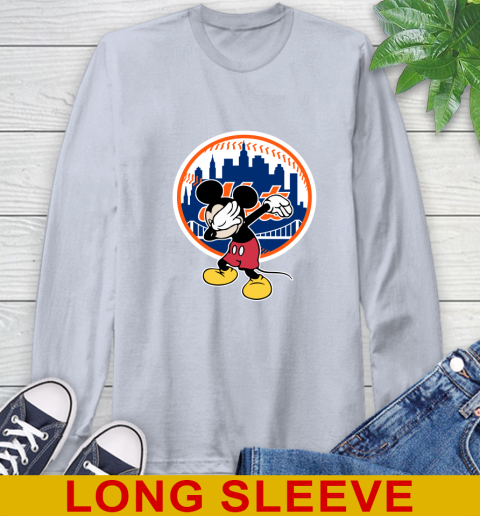 New York Mets MLB Baseball Dabbing Mickey Disney Sports Long Sleeve T-Shirt 6