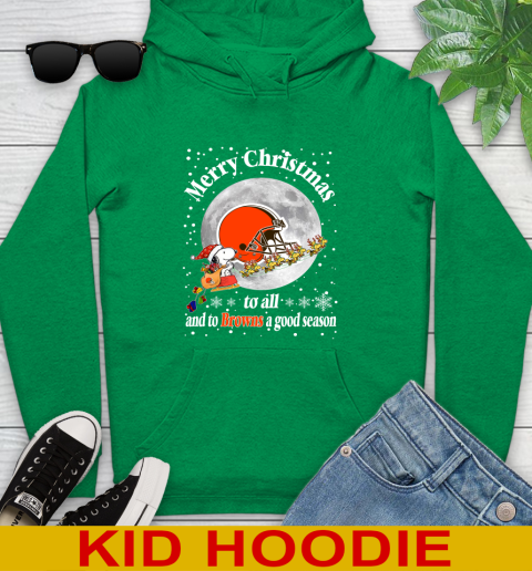 Cleveland Browns Merry Christmas To All And To Browns A Good Season NFL Football Sports Youth Hoodie 8