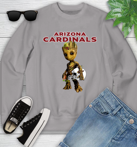 Arizona Cardinals NFL Football Groot Marvel Guardians Of The Galaxy Youth Sweatshirt 4