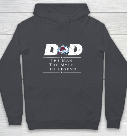 Colorado Avalanche NHL Ice Hockey Dad The Man The Myth The Legend Youth Hoodie 5