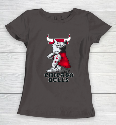 NBA Basketball My Cat Loves Chicago Bulls Women's T-Shirt - Image 8