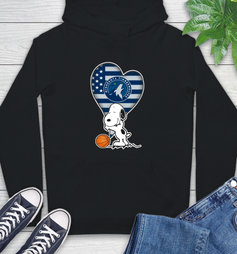 Minnesota Timberwolves NBA Basketball The Peanuts Movie Adorable Snoopy Hoodie 2