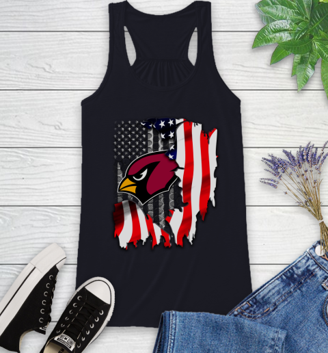 Arizona Cardinals NFL Football American Flag Racerback Tank 9