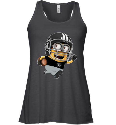 NFL Oakland Raiders Minions Disney Football Sports uMuLULnO8KY flowy tank 32 95 151514 front black