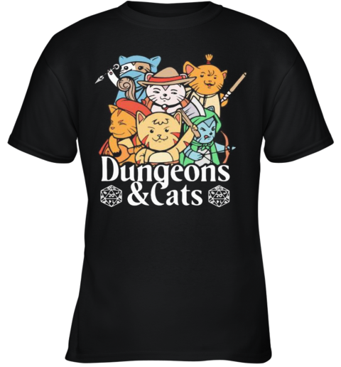 Dungeons And Cats Game Youth T-Shirt