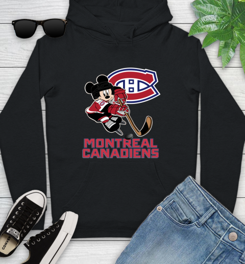 NHL Montreal Canadiens Mickey Mouse Disney Hockey T Shirt Youth Hoodie 2