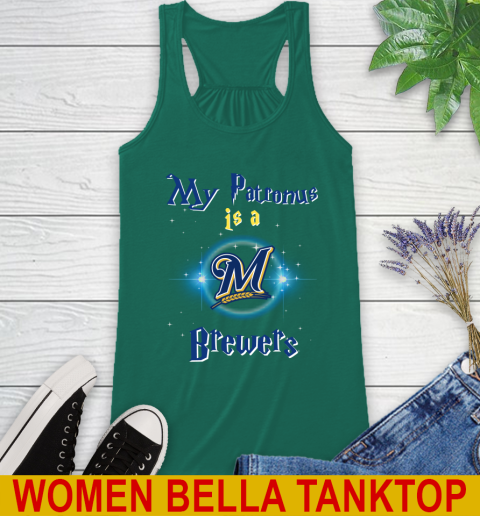 MLB Baseball Harry Potter My Patronus Is A Milwaukee Brewers Racerback Tank 5