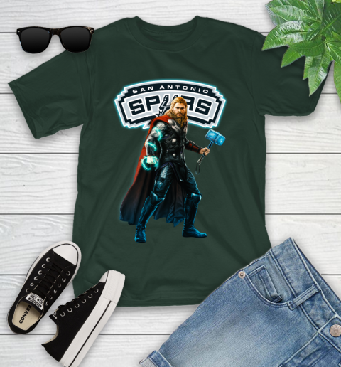 NBA Thor Avengers Endgame Basketball San Antonio Spurs Youth T-Shirt 5