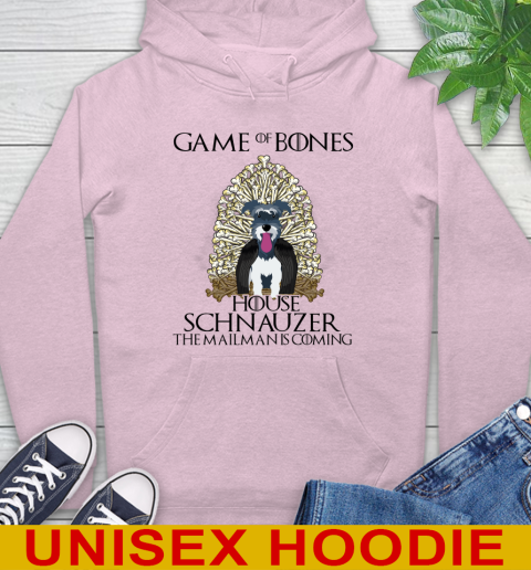 Game of bones house schnauzer dog the mailman is coming tshirt 20