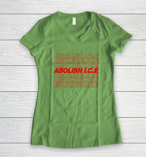 Abolish ICE Women's V-Neck T-Shirt 4
