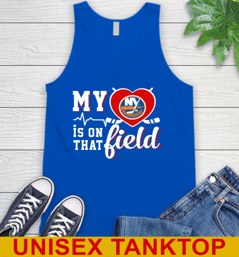 NHL My Heart Is On That Field Hockey Sports New York Islanders Tank Top 4