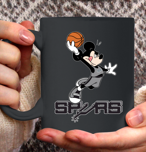 NBA Basketball San Antonio Spurs Cheerful Mickey Mouse Shirt Ceramic Mug 11oz