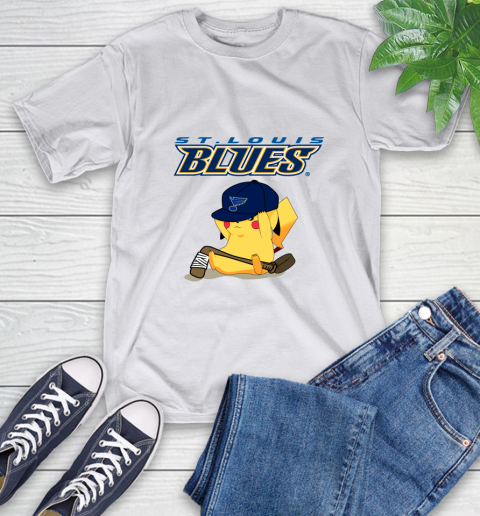 NHL Pikachu Hockey Sports St.Louis Blues T-Shirt 12