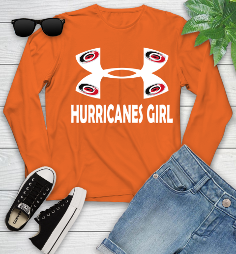 NHL Carolina Hurricanes Girl Under Armour Hockey Sports Youth Long Sleeve 3