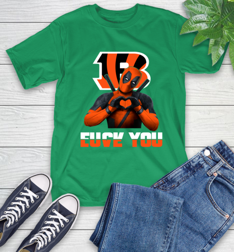 NHL Cincinnati Bengals Deadpool Love You Fuck You Football Sports T-Shirt 7