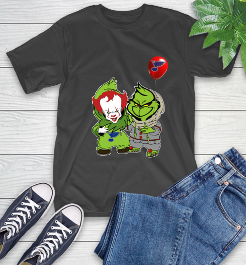 St Louis Blues Baby Pennywise Grinch Christmas Nhl Hockey T Shirt