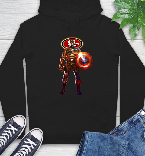 NFL Captain America Marvel Avengers Endgame Football Sports San Francisco 49ers Hoodie 2