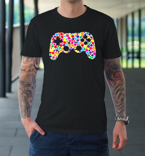 Colorful Polka Dot Game Controller International Dot Day T-Shirt
