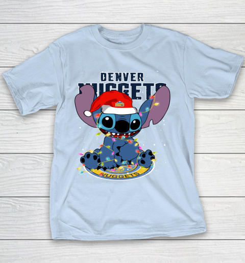 Denver Nuggets NBA noel stitch Basketball Christmas Youth T-Shirt 4