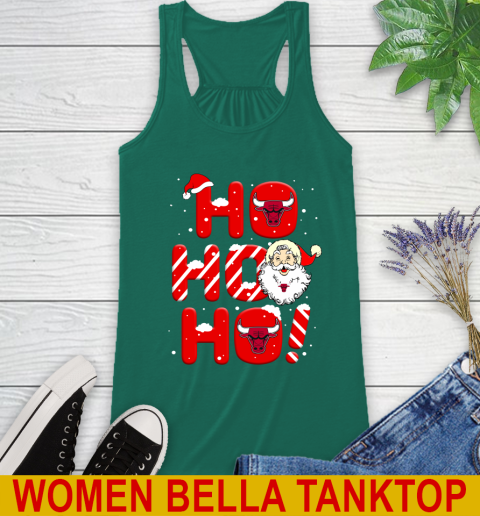 Chicago Bulls NBA Basketball Ho Ho Ho Santa Claus Merry Christmas Shirt Racerback Tank 5