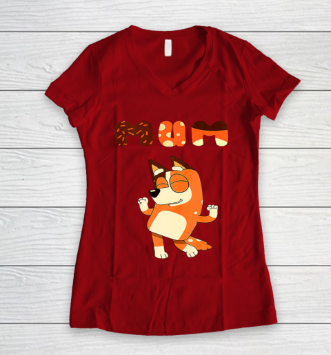 MOM Blueys mom day Women's V-Neck T-Shirt 6