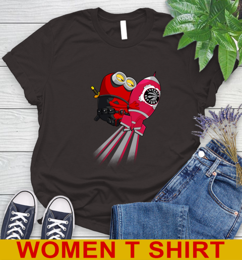 NBA Basketball Toronto Raptors Deadpool Minion Marvel Shirt Women's T-Shirt 9