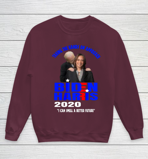 Anti Joe Biden Kamala Harris Hands On Can Smell The Future Youth Sweatshirt 4