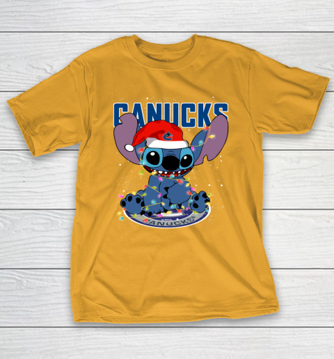 Vancouver Canucks NHL Hockey noel stitch Christmas T-Shirt 2