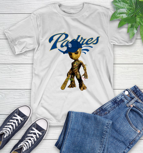 MLB San Diego Padres Groot Guardians Of The Galaxy Baseball T-Shirt