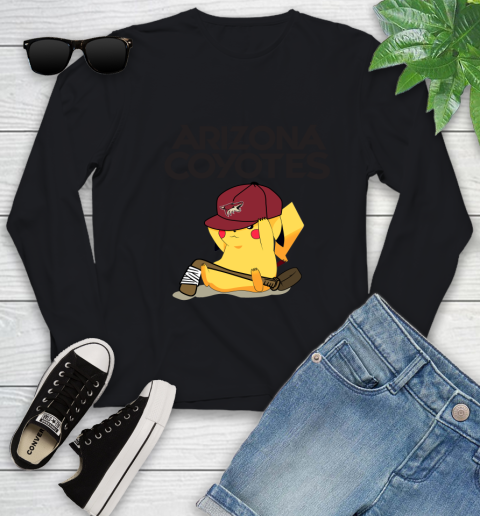 NHL Pikachu Hockey Sports Arizona Coyotes Youth Long Sleeve 2