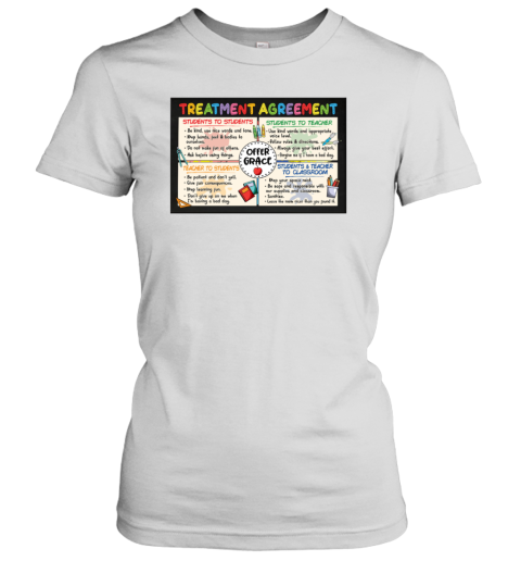 Colourful Teacher And Student Treatment Agreement Poster Women's T-Shirt