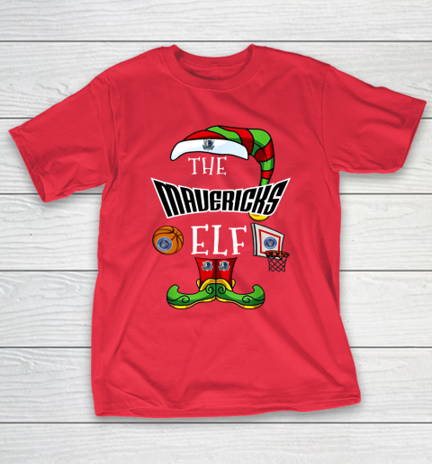 Dallas Mavericks Christmas ELF Funny NBA T-Shirt 9